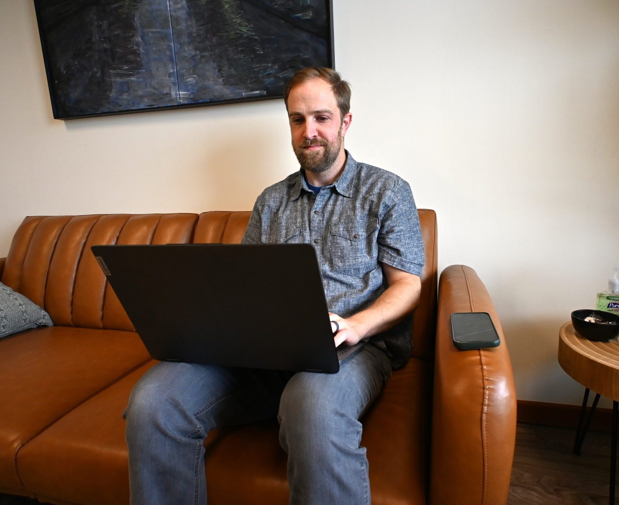 Photo of an E-Power team member working on marketing strategy to boost Q3 & Q4 sales